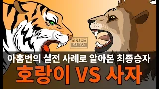 사자 VS 호랑이 논쟁을 끝낸다 (아홉번의 실전사례로 알아본 최종승자)