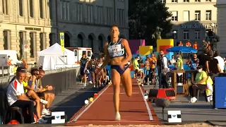 Complete Women's Long Jump Final.  Zürich Diamond League, Day 1,  Sechseläutenplatz, 9/8/2021