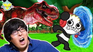 RYAN'S DADDY EXTREME CAMPING WITH DINOSAUR! Roblox Let's Play Time Travel Adventure Extinction
