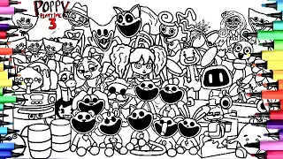 Poppy Playtime Chapter 3 Coloring page /  ALL BOSSES AND MONSTERS FROM ALL CHAPTERS/  NCS