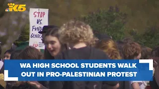 Washington high school students walk out of class in pro-Palestinian protest