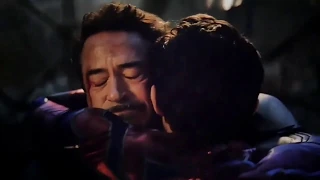 "He lives in you" from Lion King but Peter Parker and Tony Stark