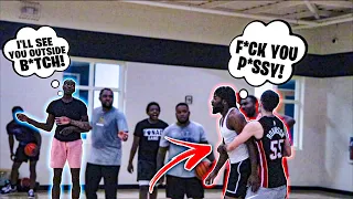 HUGE FIGHT Breaks Out Against TRASH TALKERS.. PURE CHAOS! (Mic'd Up 5v5 Basketball)
