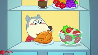 Wolfoo Jenny Eating Only One Color of Food Challenge Funny Stories for Kids | Wolfoo Kids Cartoon