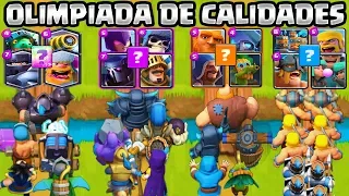 CUAL ES LA MEJOR CALIDAD? | OLIMPIADAS de CALIDADES | RETO CLASH ROYALE |1vs1| Clash Royale Olympics