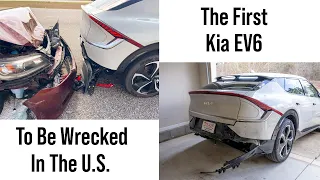 Kia EV6 First Edition Rear Ended at 45 MPH, First EV6 wrecked in the U.S.