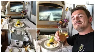 FLYING FIRST CLASS with EMIRATES! (Showering on a Plane!)