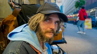 Homeless Man on the Streets of NYC after His Wife Died