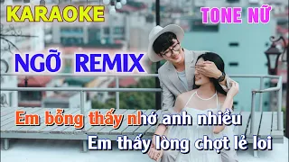 Karaoke Ngỡ Remix - Tone Nữ | Beat chuẩn | Ngọc Việt Music