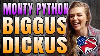 AMERICAN REACTS TO MONTY PYTHON BIGGUS DICKUS | AMANDA RAE | AMERICAN LIVING IN ENGLAND