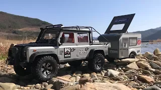 Traxxas TRX-4 Defender D110 Pickup | Offroad Trail With Caravan