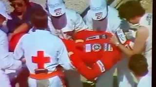 MANSELL CRASH  (practice)FRENCH GP 1985