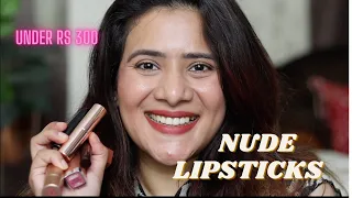 Top 5 Nude Lipsticks Under Rs 300 | Drsmileup|