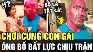 Hai con gái trổ tài SƠN MÓNG TAY, ông bố THE ROCK bất lực chịu trận khiến dân mạng CƯNG XỈU | TÁM TV