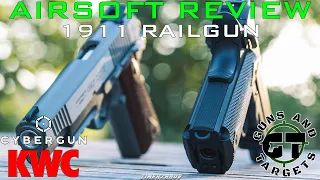 Airsoft Review #1 KWC Colt 1911 RailGun Stainless Silver Gaz Blowback Co2 KWC/CYBERGUN [FR]