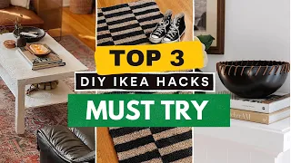 Top 3 DIY IKEA HACKS - Affordable DIY Room Decor + $50 Plaster Coffee Table!