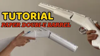 PAPER Double Barrel shotgun TUTORIAL [SAWED OFF VERSION INCLUDED]