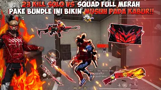 23 KILL SOLO VS SQUAD FULL MERAH!! BAR-BAR PAKE SKIN KATANA INFERNO SHOCK!!