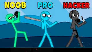 NOOB vs PRO vs HACKER - Slapstick Fighter