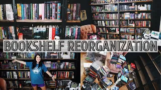 Bookshelf Organization & Office Clean Up Tour // satisfying before, during, & after ✨📚