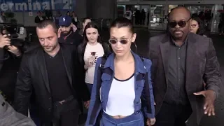 EXCLUSIVE : Bella Hadid arriving at Nice airport for Cannes Film Festival