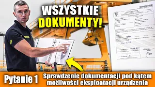 #1  Sprawdzenie dokumentacji pod kątem możliwości eksploatacji - SUWNICE egzamin praktyczny UDT