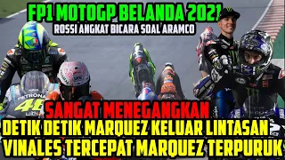 MENEGANGKAN🔥 DETIK-DETIK MARQUEZ DI KEJAR ROSSI ❗ VINALES TERCEPAT FP1 MOTOGP BELANDA 2021