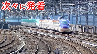 【大型連休】次々に新幹線が発着する大宮駅【2分間隔で続行運転】Shinkansen Omiya station