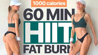 60 MIN FAT BURNING HIIT WORKOUT - Full Body, Intense Weight Loss