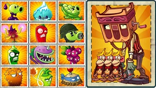 PvZ 2 Battlez - How many Plant Level 1 use 5 Plant Food Can defeat 5 Grinderhead Zombie