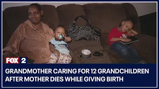 Grandmother caring for 12 grandchildren after mother dies while giving birth