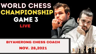 World Chess Championship 2021 Magnus Carlsen vs Ian Nepomniachtchi GAME 3