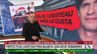 Lousteau sobre el sueldo de los senadores: "Tenemos que cobrar lo mismo que un director de escuela"