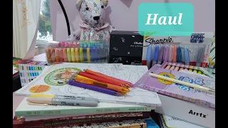 Massive colouring book/supplies and & gift haul!