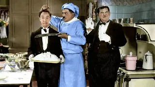 Laurel and Hardy From Soup to Nuts (1928) in Color! Best Comedy Scenes from the Film! YouTube