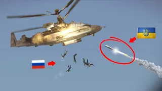 Russia lost an Attack Helicopter KA-52 and several troops. by a Ukrainian missile. | ARMA