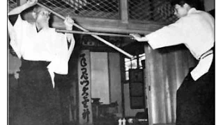 Morihei Ueshiba 1945. Jo (杖) techniques and randori (乱取り)