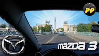 2006 Mazda 3 1.6i POV - ASMR city driving in beautiful Budapest downtown 3D binaural audio