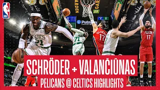 💪 DOUBLE-DOUBLE for JONAS VALANCIUNAS + DENNIS SCHRODER finishes BIG with 23 POINTS in Celtics win!