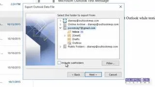 How to Export to an Outlook PST file
