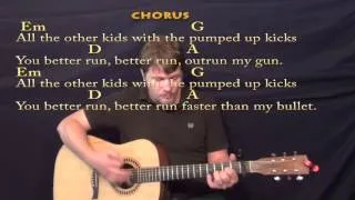 Pumped Up Kicks (Foster the People) Strum Guitar Cover Lesson with Chords/Lyrics