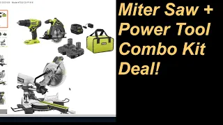 Ryobi Miter Saw W: Power Tools Combo Kit @ Home Depot