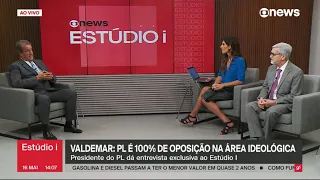 Entrevista do presidente do PL, Valdemar Costa Neto, para o Programa Estúdio I da GloboNews