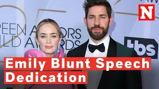 SAG Awards 2019: Emily Blunt Thanks Teary-Eyed John Krasinski In A Sweet Acceptance Speech