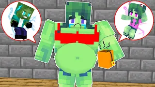 Monster School : Zombie Hulk A DAY in the LIFE - Minecraft Animation