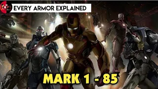 IronMan Mark 1 - Mark 85 Every Armor Explained In Hindi | Tony Stark All Armor Explained |  Mr Flame