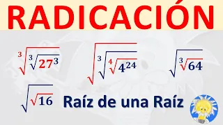 🚩 RADICACIÓN | Raíz de una Raíz | Radicación de Radicales | Ejercicios resueltos | Juliana la Profe