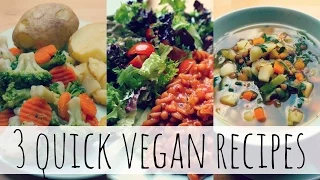 3 Quick & Easy Low-Fat Vegan Meals