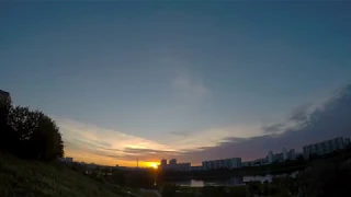 Timelapse закат в Каскадном парке Братеево