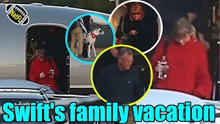 Taylor Swift returns to LA in Private Jet with mom Andrea & father Scott after family vacation